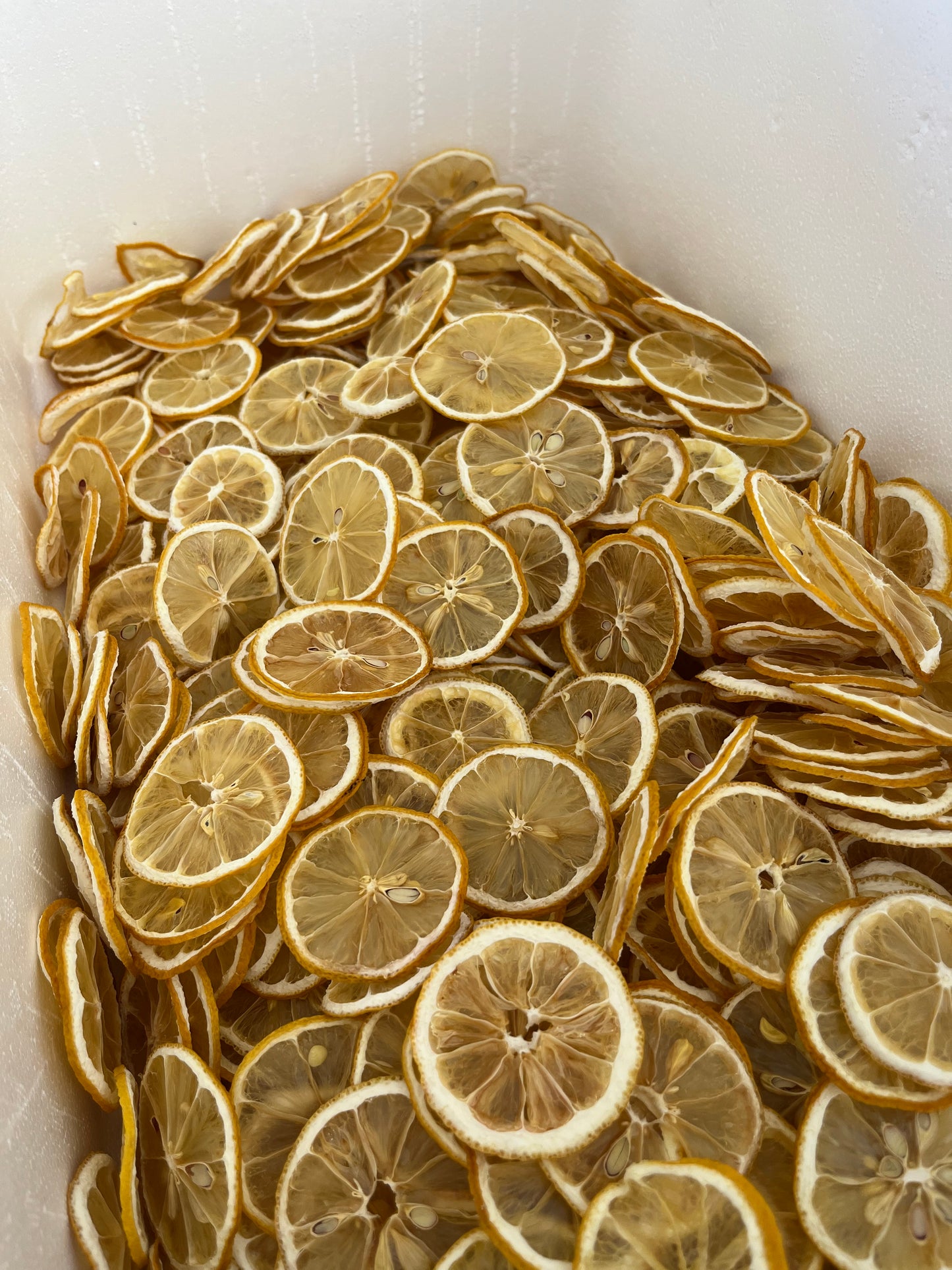 Tranches de citrons jaunes déshydratées