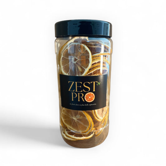 Tranches de citrons jaunes déshydratées